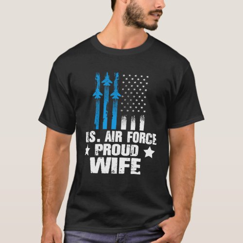 Proud Wife US Airforce Military Veteran Family Mat T_Shirt