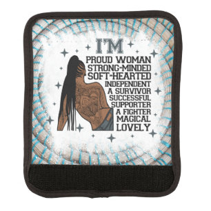 Proud Woman Black Queen Melanin Sista Shopp Luggage Handle Wrap