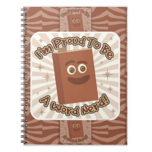 Proud Word Nerd Pattern Fun Slogan Notebook