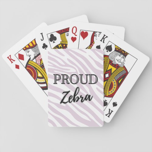 Proud Zebra Rare Disease Classic Playing Cards