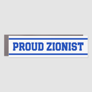Proud Zionist Pro-Israel Bumper Car Magnet