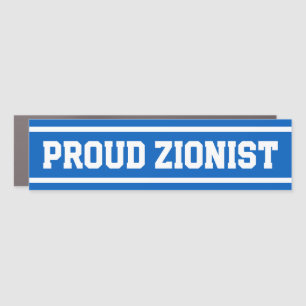 Proud Zionist Pro-Israel Bumper Car Magnet