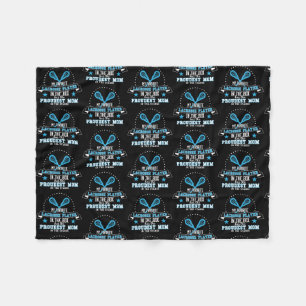 Proudest Lacrosse Mom In the Stands Lacrosse Mom Fleece Blanket