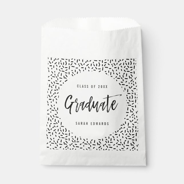 Proudly Brushed Graduation Party Favor Bags (Front)