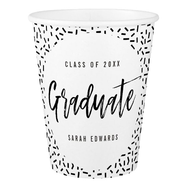 Proudly Brushed Graduation Party Paper Cup