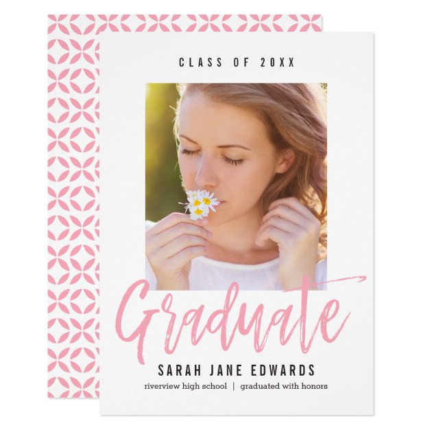 Proudly Brushed Graduation Photo Announcement