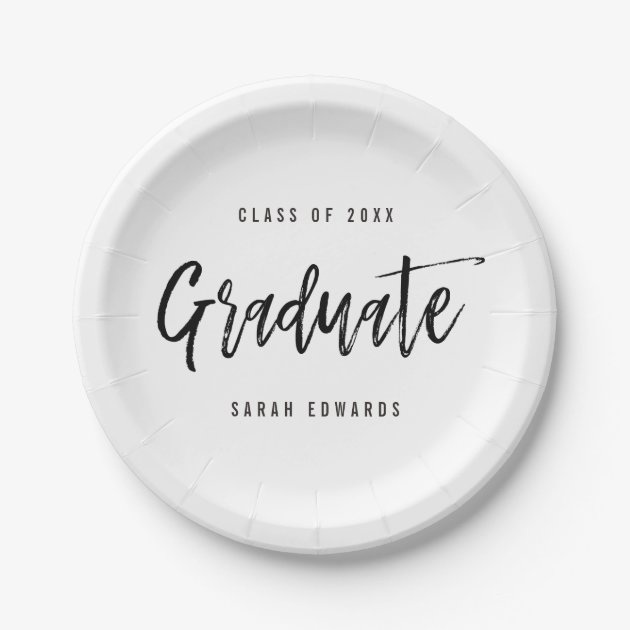 Proudly Brushed Graduation Plates