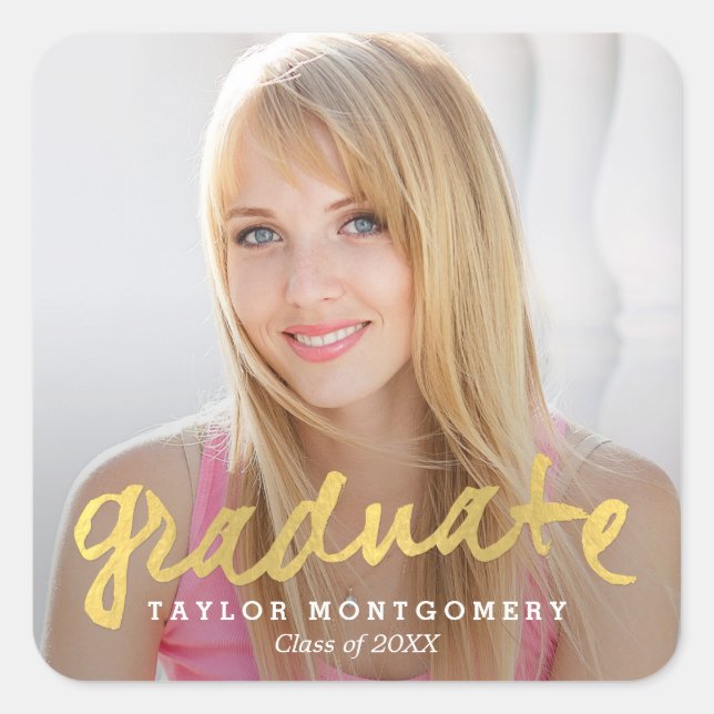 Proudly Brushed Graduation Stickers (Front)