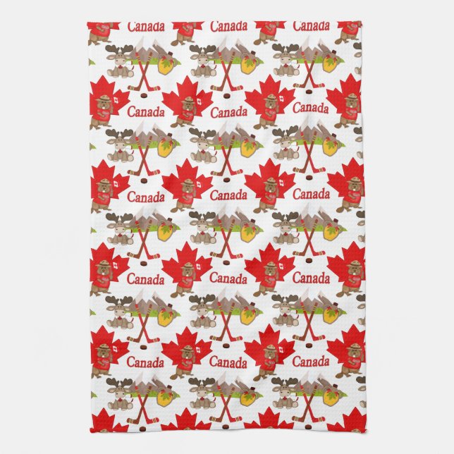 Proudly Canadian Beaver Towel (Vertical)