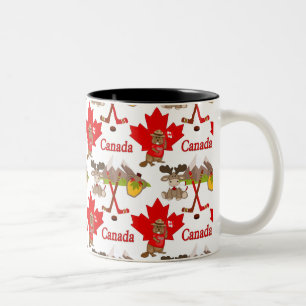 Proudly Canadian Beaver Two-Tone Coffee Mug