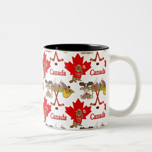 Proudly Canadian Beaver Two_Tone Coffee Mug