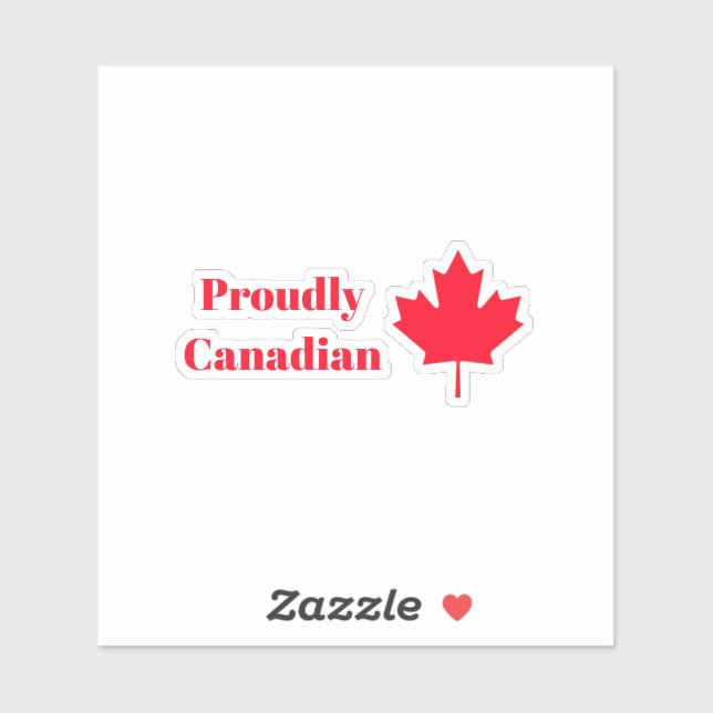 Proudly Canadian  Sticker (Sheet)