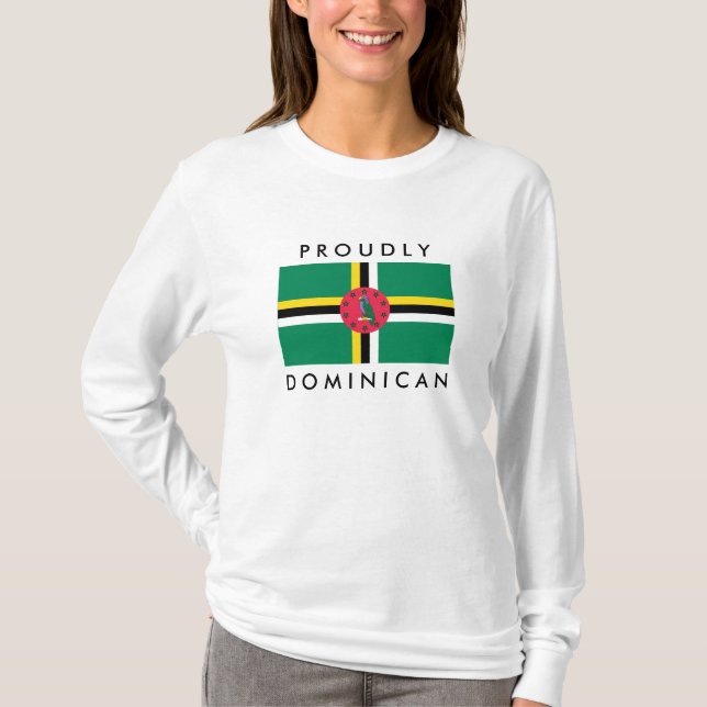 Proudly Dominican Women's Hoodie T-Shirt (Front)