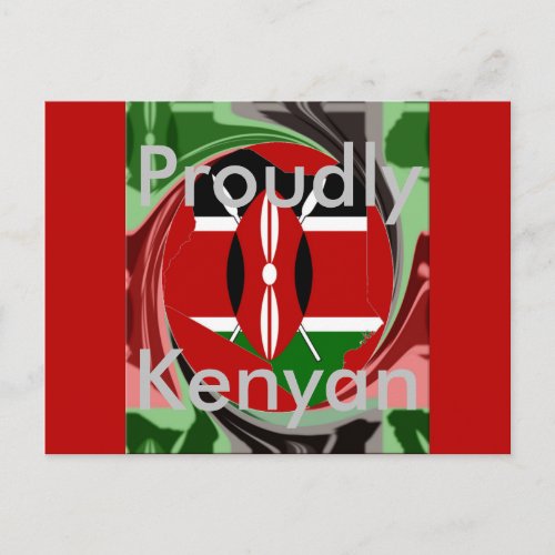 Proudly Kenyan map Zazzle Postcards