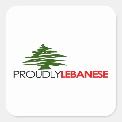 Proudly Lebanese Lebanese And Proud _ Lebanon Square Sticker