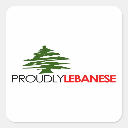 Proudly Lebanese, Lebanese And Proud Lebanon Square Sticker