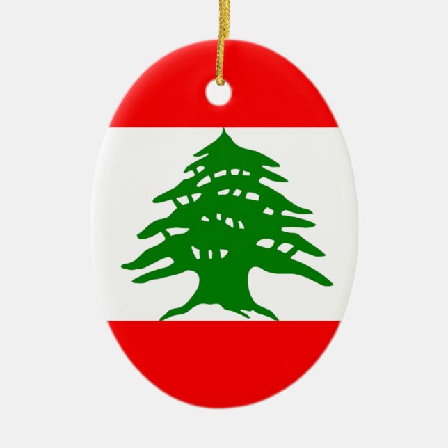 Proudly Lebanese - Proud To Be Lebanese - Lebanon Ceramic Ornament (Front)