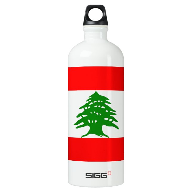 Proudly Lebanese - Proud To Be Lebanese - Lebanon Water Bottle (Front)