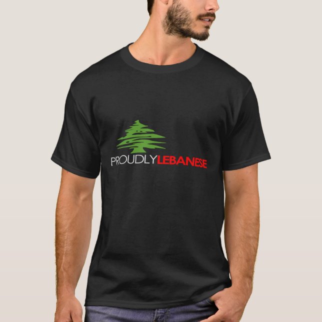 Proudly Lebanese T-Shirt, Proud To Be Lebanese T-Shirt (Front)