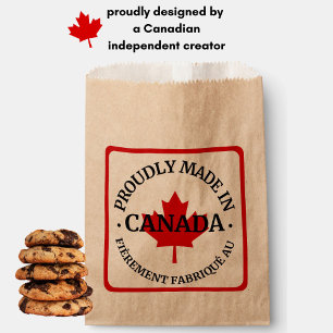 Proudly Made in Canada/Fabriqué au Canada Eng-Fr Favor Bag