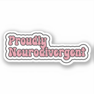 Proudly Neurodivergent Pink Neurodiversity Sticker