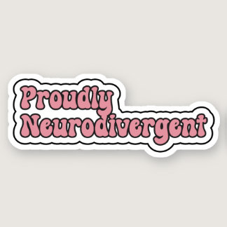 Proudly Neurodivergent Pink Neurodiversity Sticker