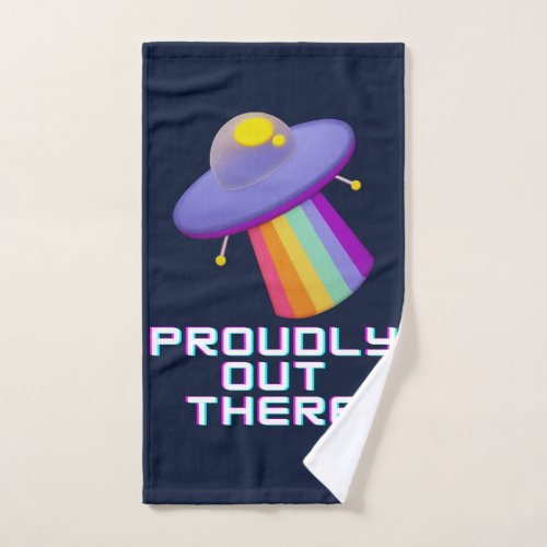 Proudly Out There LGBTQ Hand Towel