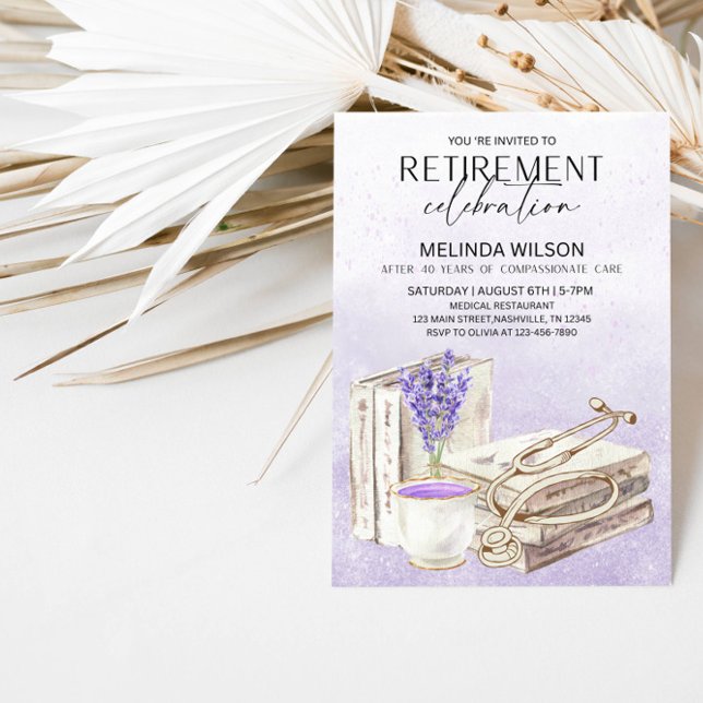 Proudly Retired Physician-Medical Retirement Party Invitation (Creator Uploaded)