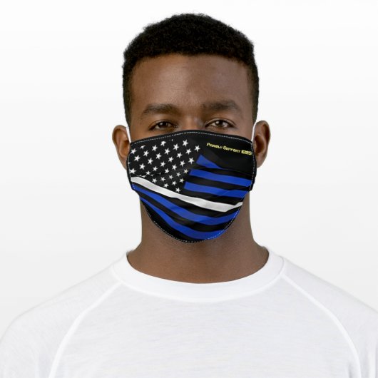 Proudly Support EMS Adult Cloth Face Mask (Worn)
