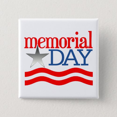 Proudly Wave Memorial Day Buttons