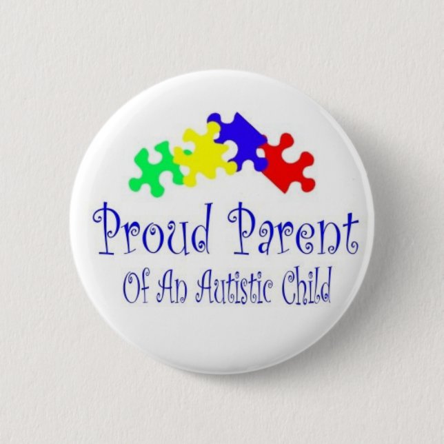 ProudParentPuzzleshirt Pinback Button (Front)