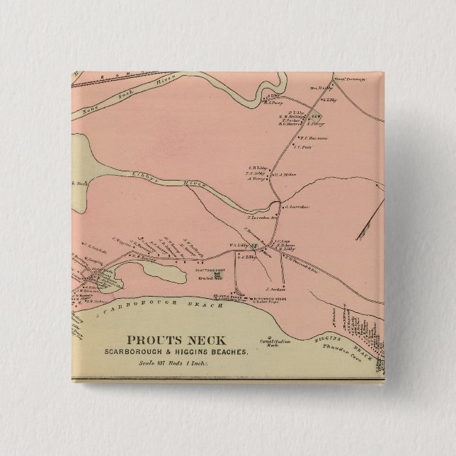 Prouts Neck Scarborough, Higgins beaches Button (Front)