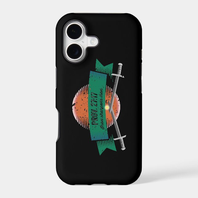 Prov. 27:17 Iron Sharpens Iron  Iphone Case (Back)