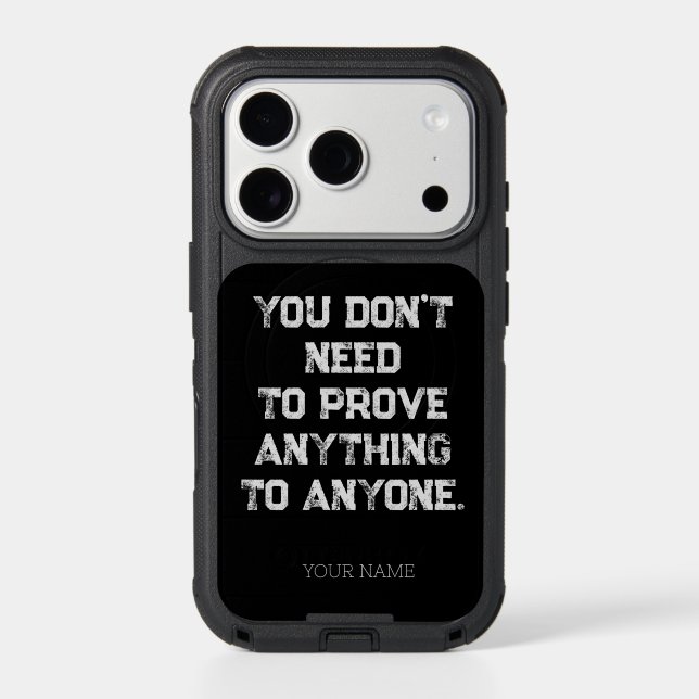 Prove Nothing Custom Name Dark OtterBox Case (Back)