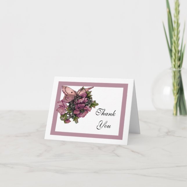 Provencal Butterfly Fairy Thank You Note (Front)