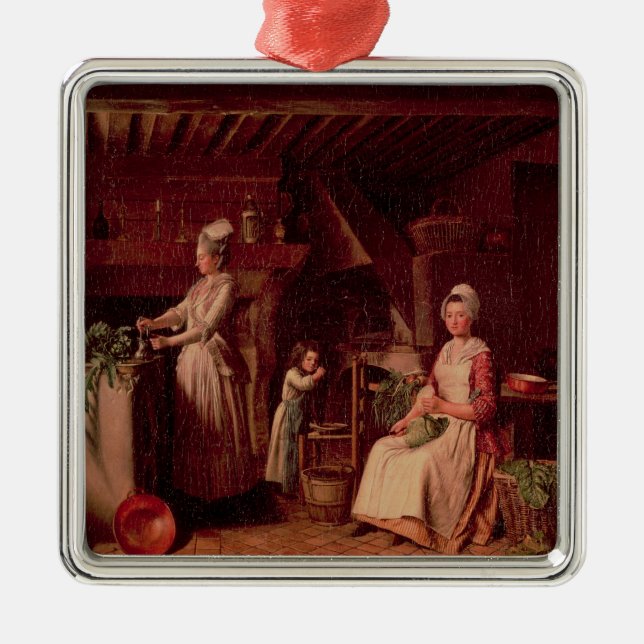 Provencal Kitchen Metal Ornament (Front)