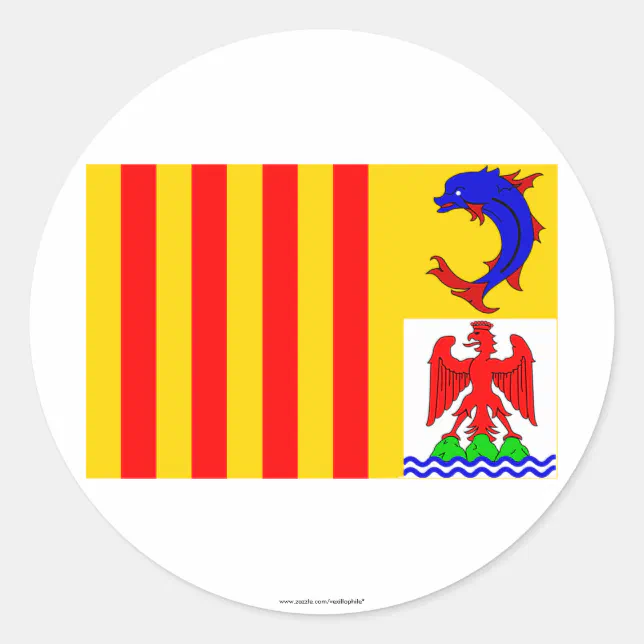 Provence-Alpes-Côte-d'Azur flag Classic Round Sticker | Zazzle