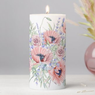 Provence Bouquet Pillar Candle