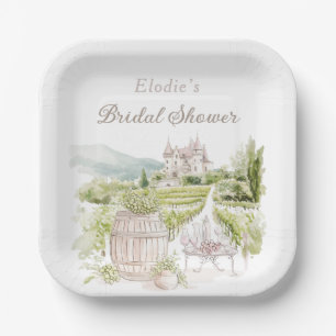 Provence Elegant Chateau French Country Bridal  Paper Plates
