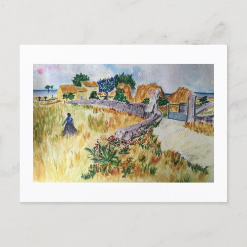 Provence Farmhouse Style Van Gogh Postcard