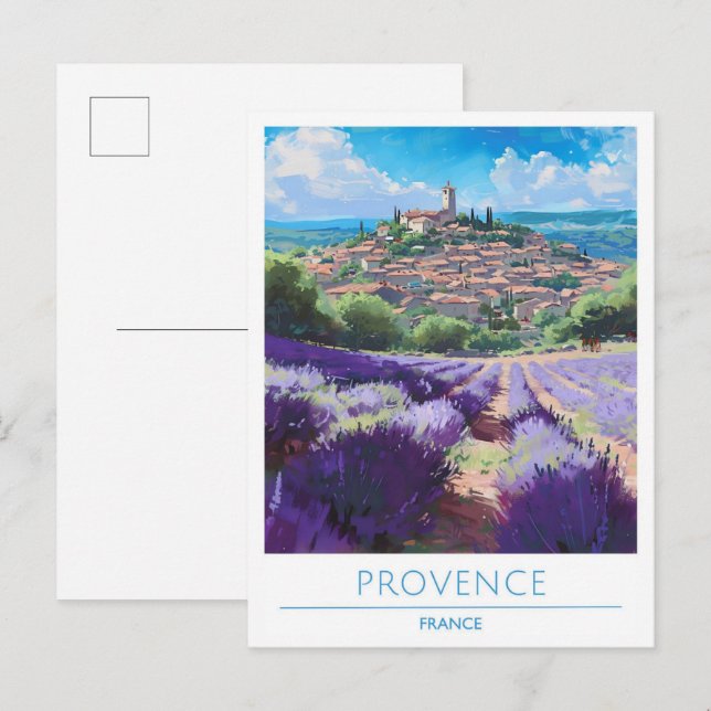 Provence France Art Vintage Travel  Postcard (Front/Back)