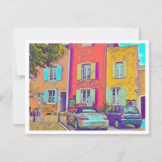 PROVENCE, FRANCE/ COLORFUL BUILDINGS POSTCARD