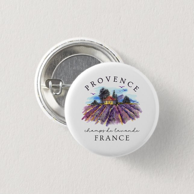 Provence France – Lavender Fields Button (Front & Back)