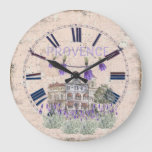 Provence France Lavender Flower Summer Love Large Clock
