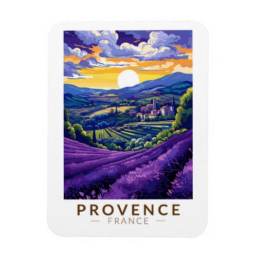 Provence France Lavender Travel Art Vintage Magnet