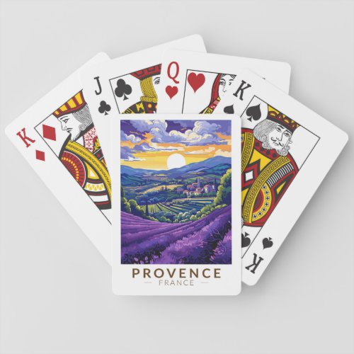 Provence France Lavender Travel Art Vintage Playing Cards