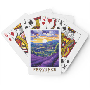 Provence France Lavender Travel Art Vintage Poker Cards
