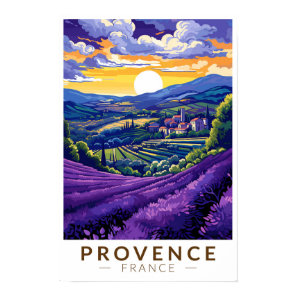 Provence France Lavender Travel Art Vintage Poster