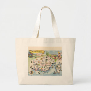 Provence France Postcard Large Tote Bag