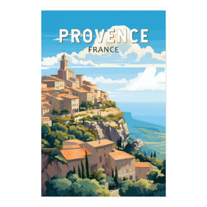 Provence France Travel Art Vintage Poster